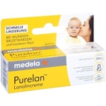 Medela Purelan 7 Gram Lanolin Göğüs Ucu Kremi - Ağrıyan Göğüs Ucu ve Kuru Ciltler İçin Hızlı Rahatlama, Hipoalerjenik, Dermatolojik Olarak Test Edilmiş ve Kokusuz