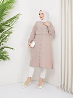 Medine Ipeği Tunik- Pudra