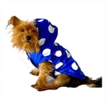 Mega Dots Blue Yağmurluk Kapşonlu Köpek Yağmurluğu MAVI XL