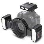 Meike MK-MT24 Kablosuz Kapatmalı Speedlight Macro Twin Lite Flash Nikon F-Mount Z-Mount Dijital SLR Kameralar D1X D2 D2H D2X D3 D3X D200 D300 D300S D700 D3500 Z6 Z7 ile uyumlu
