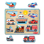 Melissa & Doug araçlar ses yap-bozu | Yap-bozlar | Ahşap | 2+ | Erkek veya kız çocuğa hediye - Seçenekler: Araçlar, Çiftlik Hayvanları, Around the House Sound yapboz...