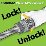 Melnor 65175AMZ 6 Parça Hızlı Bağlantı Seti Konnektör Paketi, Siyah, Mavi