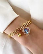 Mel's Accessories 14K Altın Kaplama Üçlü Bilezik Model
