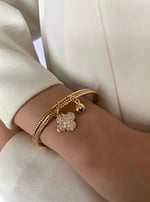 Mel's Accessories 14K Altın Kaplama Yani Üçlü Pandora Bilezik Model