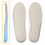 Memory Foam Ortopedik Ayakkabı Tabanlık, Visco Konfor Rahat Spor Ayakkabı Tabanı, Erkek, Kadın (Gri, 40)