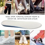 Memory Foam Ortopedik Ayakkabı Tabanlık, Visco Konfor Rahat Spor Ayakkabı Tabanı, Erkek, Kadın (Gri, 40)
