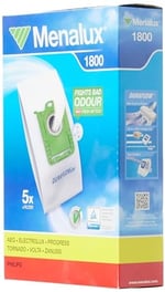 Menalux 1800, 5 Staubbeutel, Duraflow fresh mit Anti-Odour, Passend u.a. für s-bag, UltraSilencer, ClassicSilence, ASP 71, APF 61, Essensio, ErgoClassic, US, ACS, AEO, AP