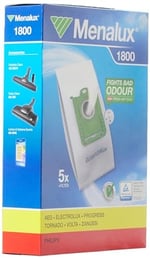 Menalux 1800, 5 Staubbeutel, Duraflow fresh mit Anti-Odour, Passend u.a. für s-bag, UltraSilencer, ClassicSilence, ASP 71, APF 61, Essensio, ErgoClassic, US, ACS, AEO, AP