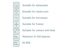 Mepal Cirqula 3 parçalı çok kaseli set yuvarlak İskandinav siyahı - 350, 750 ve 1250 ml, derin dondurucu kavanozu, mikrodalga kapları ve kapaklı servis kasesi olarak kullanılabilir