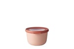 Mepal - Cirqula çok amaçlı kase yuvarlak Nordic Blush – 500 ml – saklama kutusu, buzdolabı kutusu, derin dondurucu, mikrodalga fırın kabı ve kapaklı servis kasesi olarak kullanılabilir