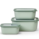 Mepal Çok kaseli Cirqula dikdörtgen 3 parçalı set (750+1500+3000)- Nordic sage