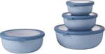 Mepal Çoklu Kase Cirqula Seti Düz, Nordic Blue, 4 Parça