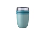 Mepal Ellipse Nordic Green yemek kabı, 500 ml pratik termal yemek kabı, yoğurt bardağı, to go kupa, yemekleri uzun süre sıcak veya serin tutar, plastik, 500 + 200 ml
