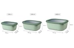 Mepal - Multi Bowl Cirqula Rectangular - Kapaklı saklama kabı - Buzdolabı için hava geçirmez saklama kutusu, mikrodalga fırın kabı ve saklama kabı olarak uygundur - 750 ml - Nordic Lilac