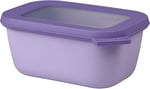 Mepal - Multi Bowl Cirqula Rectangular - Kapaklı saklama kabı - Buzdolabı için hava geçirmez saklama kutusu, mikrodalga fırın kabı ve saklama kabı olarak uygundur - 750 ml - Nordic Lilac