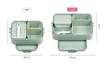 Mepal - Yemek kutusu Take A break large – bölmeli beslenme kutusu – 8 adede kadar tereyağı ekmeği için uygundur – yemek hazırlama için ideal –  - Seçenekler: Medium, Bento Lunchbox large TAB, large...
