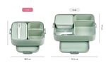 Mepal - Yemek kutusu Take A break midi – bölmeli beslenme kutusu – 4 tereyağı ekmeği için uygundur – 900 ml – Nordic blue