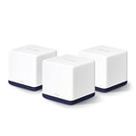 Mercusys Halo H50G 3-pack, AC1900Mbps, Dual-Band, Gigabit Portları, 100'e Kadar Cihaz Bağlanabilir, 550 m²'ye Kadar Kapsama, Akıllı Bağlantı, Mobil Uygulama ile Kolay Kurulum, Wi-Fi 5 Mesh Sistemi