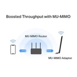 Mercusys MA30H, AC1300 Mbps, Çift Bant, USB 3.0, Yüksek Çekim Güçlü Wi-Fi 5 USB Adaptör