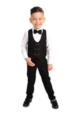 Merdia Kids Erkek Çocuk Smokin Takım Elbise Yelekli Papyonlu -1