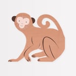 Meri Meri - Monkey Die Cut Napkins - Maymun Peçeteler - 16'lı