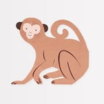 Meri Meri - Monkey Die Cut Napkins - Maymun Peçeteler - 16'lı
