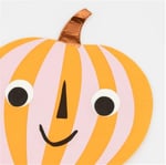 Meri Meri - Pink & Orange Stripy Pumpkin Napkins - Pembe & Turuncu Çizgili Balkabağı Peçeteler (16'l