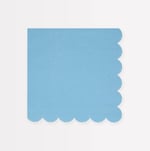 Meri Meri - Summer Sky Blue Large Napkins - Çizgili Gökyüzü Mavisi Peçeteler (L) (x16)