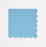 Meri Meri - Summer Sky Blue Large Napkins - Çizgili Gökyüzü Mavisi Peçeteler (L) (x16)