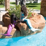 Mermaids Malibu Deniz Kızı Kostümü, 4'lü Takım, Çok Renkli,%80 Polyester,%20 Elastan, 3D Pullu, Monofin Destekli ve Kuyruk Detaylı, Yaş Seçeneği