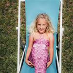 Mermaids Prenses Deniz Kızı Bikini Kostüm Seti, 4'lü Takım, Pembe,%80 Polyester,%20 Elastan, 3D Pullu, Monofin Destekli ve Kuyruk Detaylı, Yaş Seçeneği