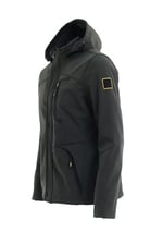 Mero Life Erkek Haki Kapüşonlu Outdoor Su Ve Rüzgar Geçirmez Softshell Spor Mont 3XL-1 Mero-445NM