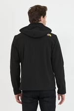 Mero Life Erkek Lacivert Kapüşonlu Su ve Rüzgar Geçirmez Softshell Mont 3XL-1 Mero-41NM