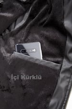 Mero Life Erkek Siyah Yeni Sezon Deri Ceket Mont S-1 Mero-583NM