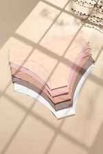 Merry See 5 li Set (BELİ LASTİKLİ) İz Yapmaz Likralı Dikişsiz Lazer Kesim Bikini Slip Külot
