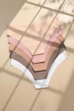 Merry See 5 li Set (BELİ LASTİKLİ) İz Yapmaz Likralı Dikişsiz Lazer Kesim Bikini Slip Külot