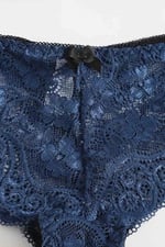 Merry See Dantel Sütyen Külot Saten Pijama Alt 3 lü Takım