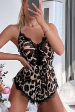 Merry See Leopar Tulum Gecelik Pijama