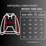 Mesfeno Sırt Baskılı Regular Fit Siyah Kapüşonlu Sweatshirt