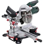 Metabo Gönye testere KGS 254 M (1450 W, çekme fonksiyonlu, maks. kesme genişliği 90°/45° 92/47 mm, maks. kesme derinliği 90°/45° 305x92 mm, tezgah genişletme + testere bıçağı dahil, lazer, LED