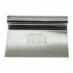 Metal Krom Hamur Kesici ve Kazıyıcı, 12x20 cm, Paslanmaz Çelik Malzeme, Profesyonel Mutfak Aracı