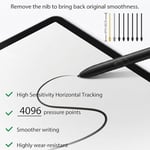 Metal Uçlar/Uçlar Samsung Galaxy Tab S9/S9FE+/S9 Ultra/S8/S8+/S8 Ultra/S7/S7 FE/S6/S6 Lite/S22/S23/S24 Ultra S Kalem, Plastik + Bakır + Titanyum Uçlar/İpuçları+Klips + Düzenleyici (2+6 parça Set)