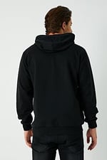 Metalic Siyah-Gri-Lacivert 3'lü Erkek Kapüşonlu Kanguru Cepli Sweatshirt