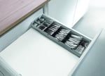 Metaltex Çatal Bıçak Takımı Düzenleyici, Gri ve Siyah, 40-49 cm