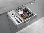 Metaltex Çatal Bıçak Takımı Düzenleyici, Gri ve Siyah, 40-49 cm