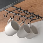 Metaltex MY MUG-Bardak Askısı TOUCHTHERM Lava kaplama Siyah, 28x14x6cm