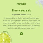 Method Bulaşık sabunu sıvısı, bitkisel bazlı bulaşık deterjanı, sert yağı keser, parlak bir temizlik için, misket limonu + deniz tuzu kokusu, 532 ml sabun pompası şişesi, 1 paket