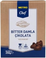 Metro Chef Damla Çikolata (250 Gr, Bitter)