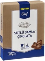 Metro Chef Damla Çikolata (250 Gr, Bitter)