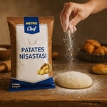Metro Chef Patates Nişastası, 1 kg, İnce Toz Kıvamında, Gıda ve Pastacılık İçin